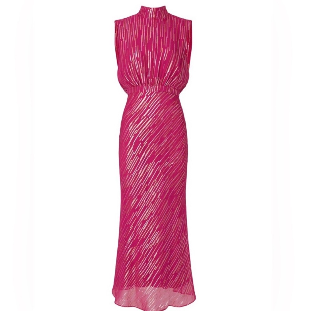 Saloni Fleur Magenta Dress